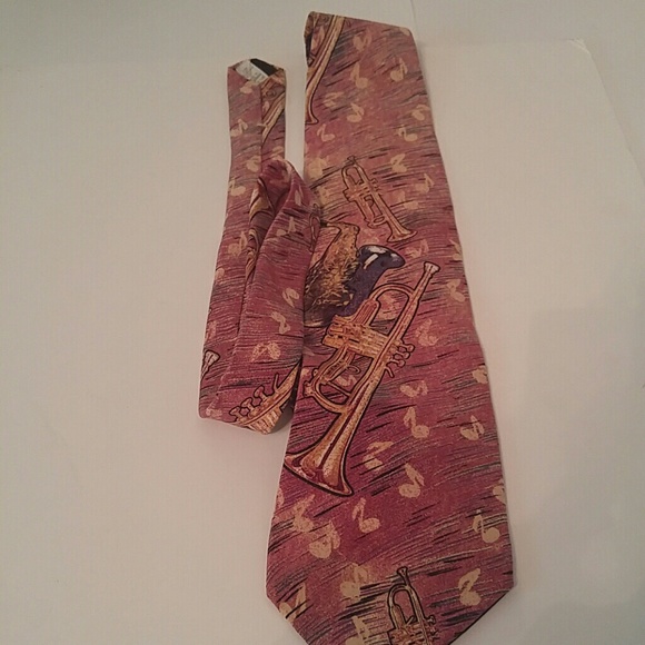 -Men's Necktie JeSuis Music Brown, Rust - Picture 5 of 5